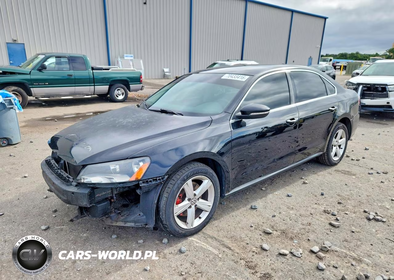2012 Volkswagen Passat Se VIN:1VWBP7A39CC009639 - 1