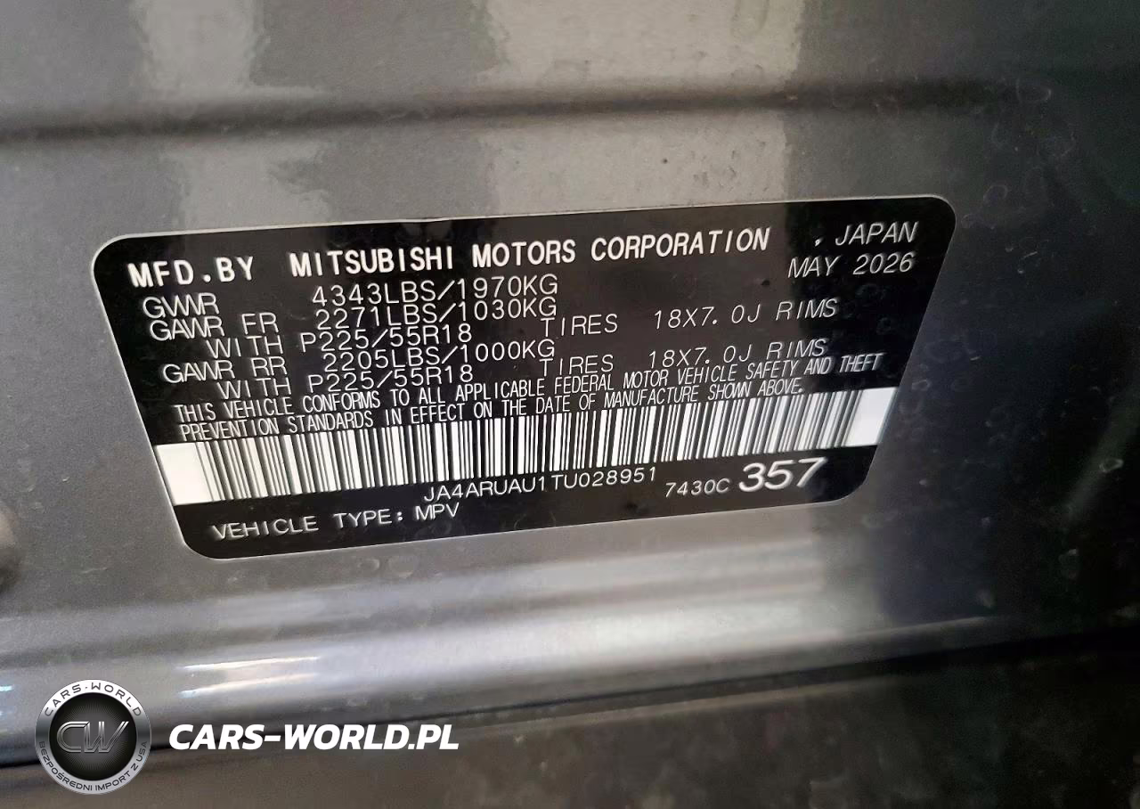 2026 Mitsubishi Outlander Sport Le Awd VIN:JA4ARUAU1TU028951 - 13