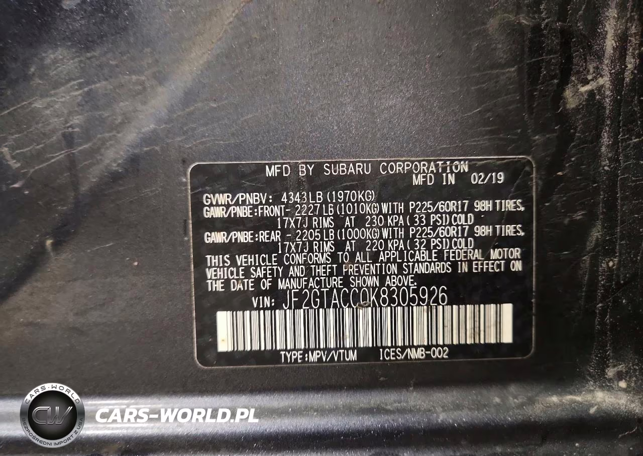 2019 Subaru Crosstrek Premium VIN:JF2GTACC0K8305926 - 13