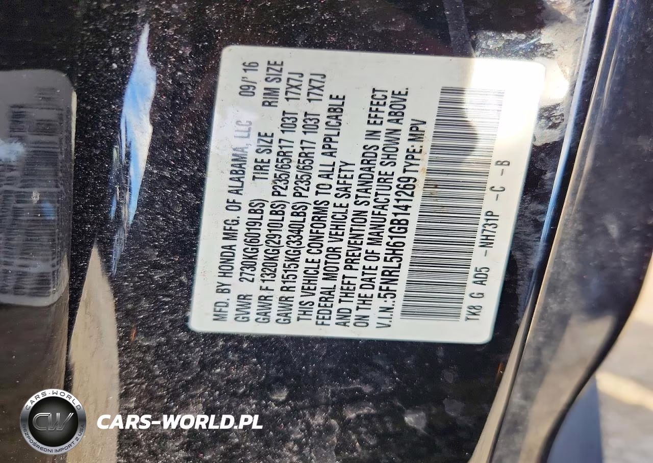 2016 Honda Odyssey Exl VIN:5FNRL5H61GB141269 - 13