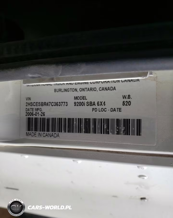 2004 Intl 9200 9200I VIN:2HSCESBR47C363773 - 10