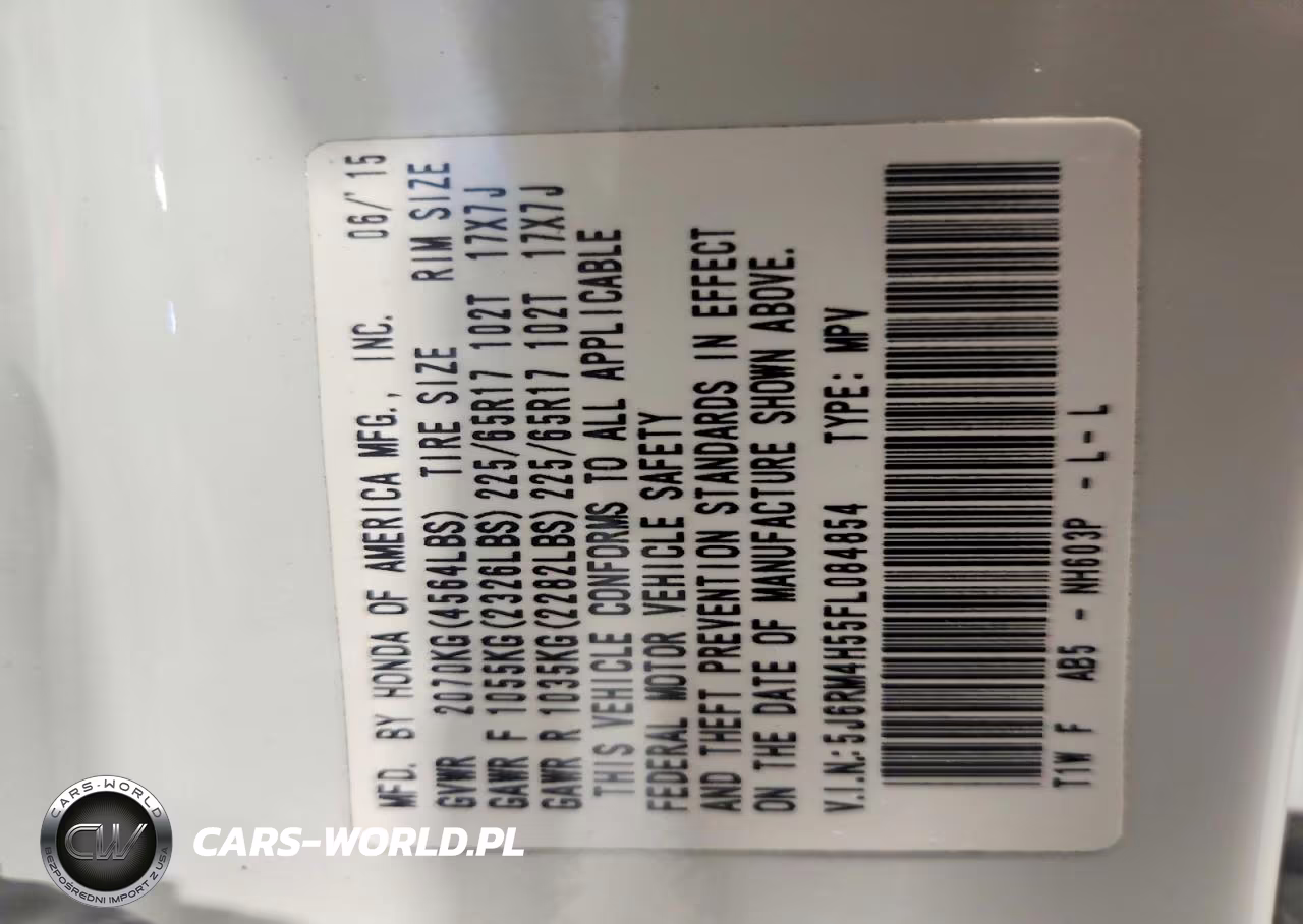 2015 Honda Cr-V Ex VIN:5J6RM4H55FL084854 - 13