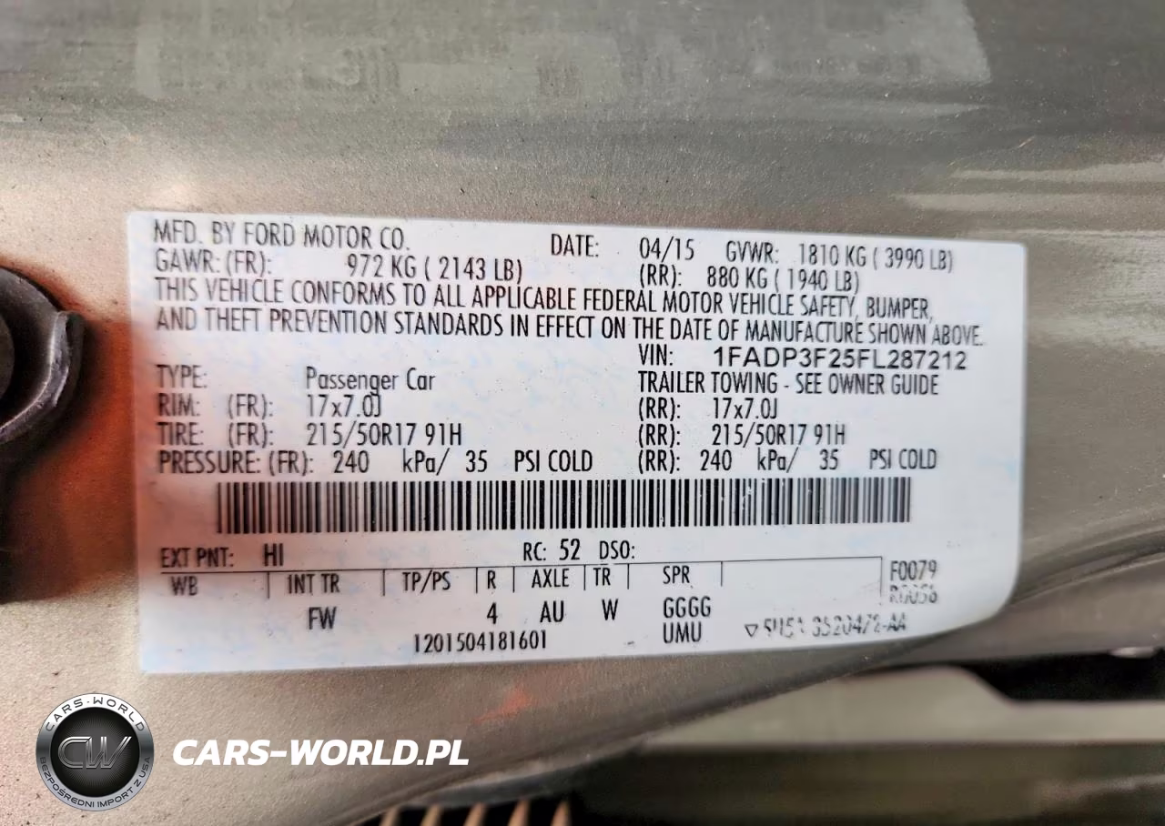 2015 Ford Focus Se VIN:1FADP3F25FL287212 - 12
