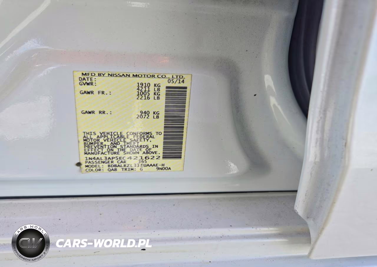 2014 Nissan Altima 2.5 VIN:1N4AL3AP5EC421622 - 13