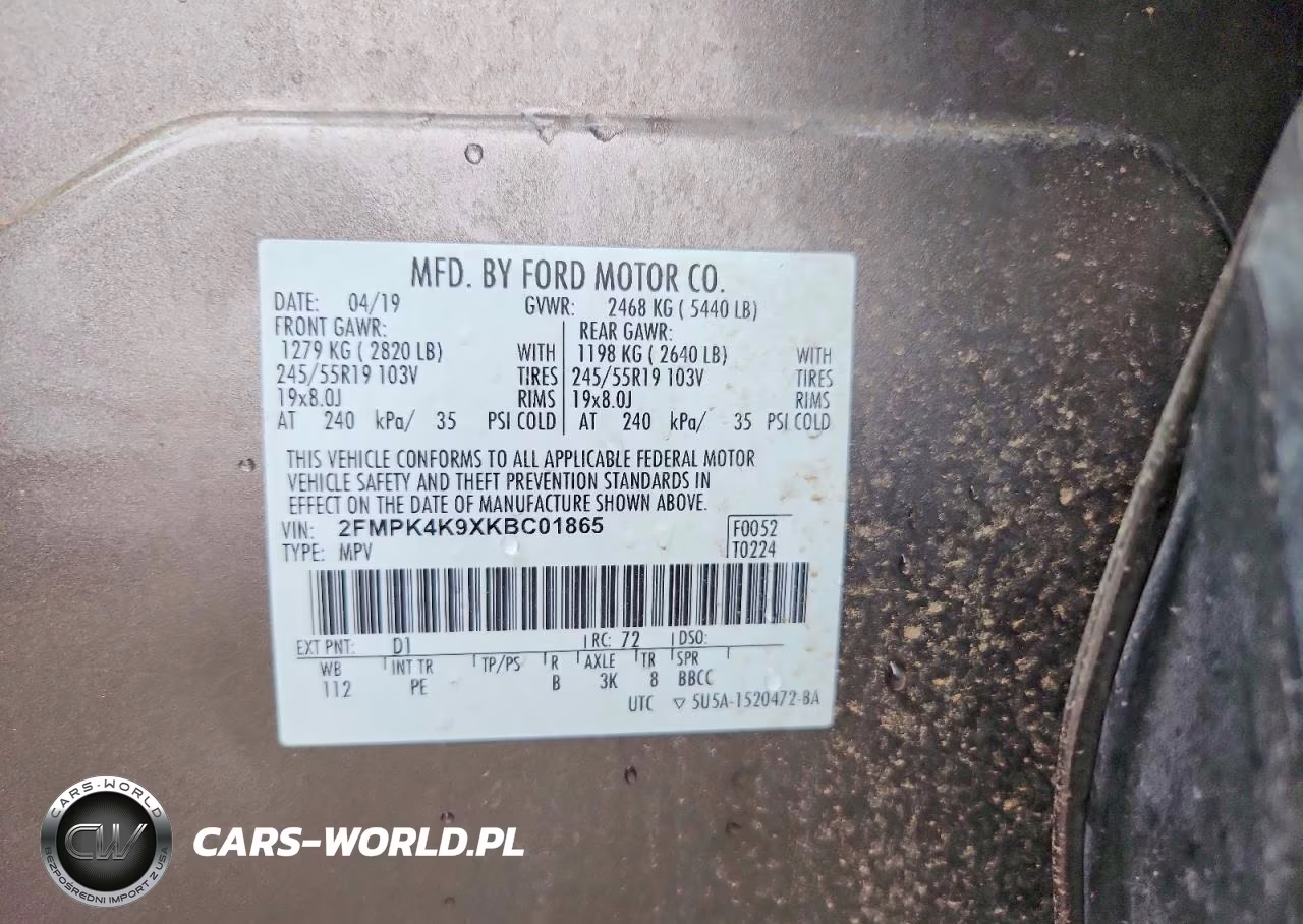 2019 Ford Edge Titanium VIN:2FMPK4K9XKBC01865 - 13