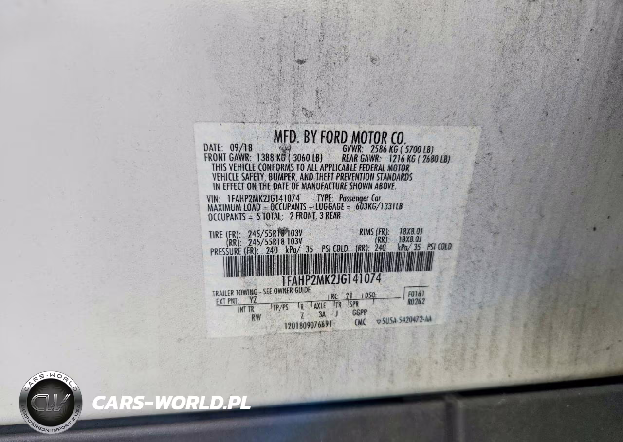 2018 Ford Taurus Police Interceptor VIN:1FAHP2MK2JG141074 - 12