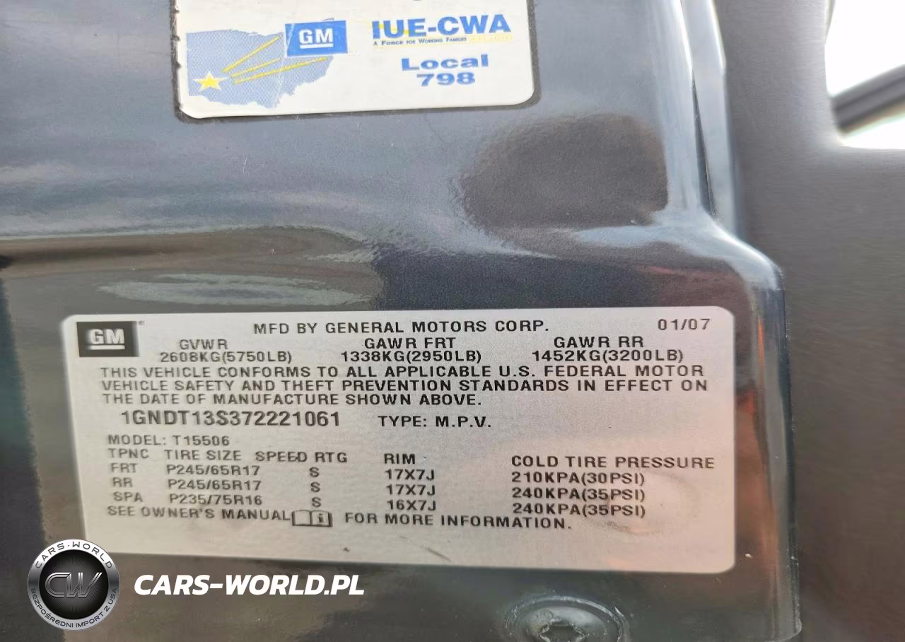 2007 Chevrolet Trailblazer Ls VIN:1GNDT13S372221061 - 13