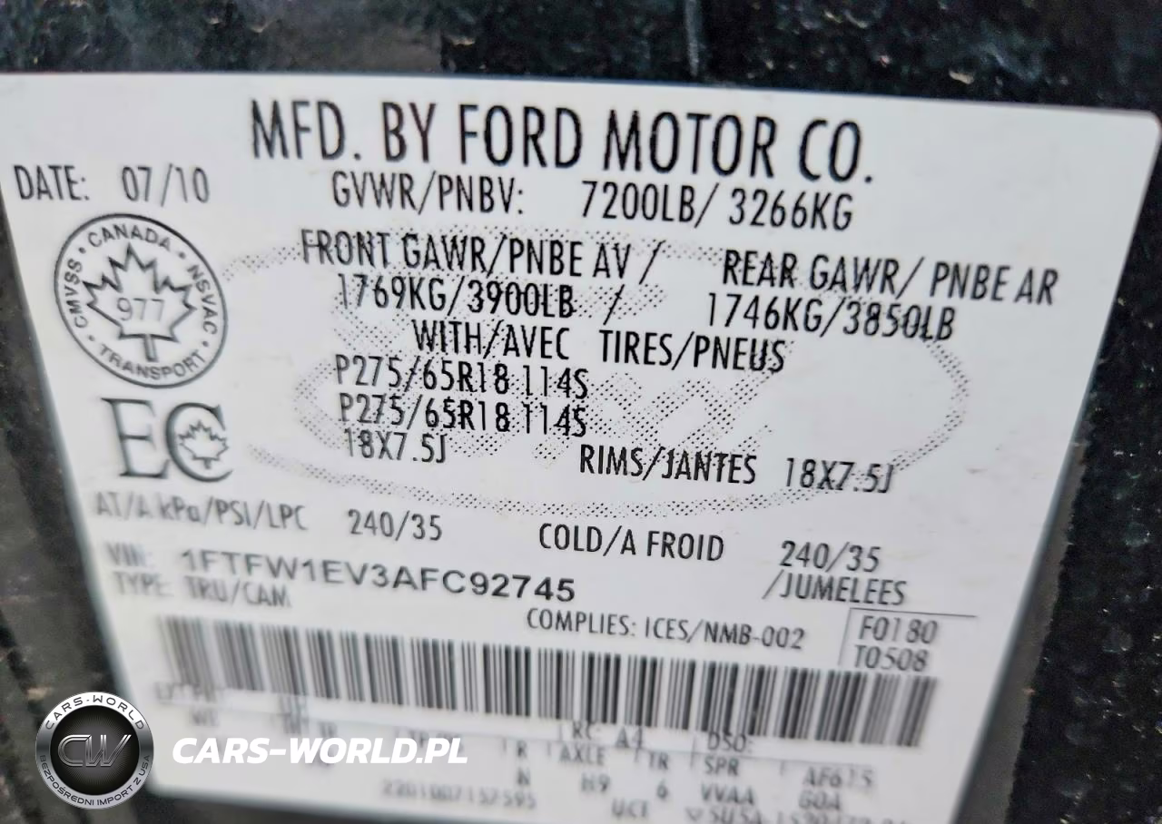 2010 Ford F150 Supercrew VIN:1FTFW1EV3AFC92745 - 12