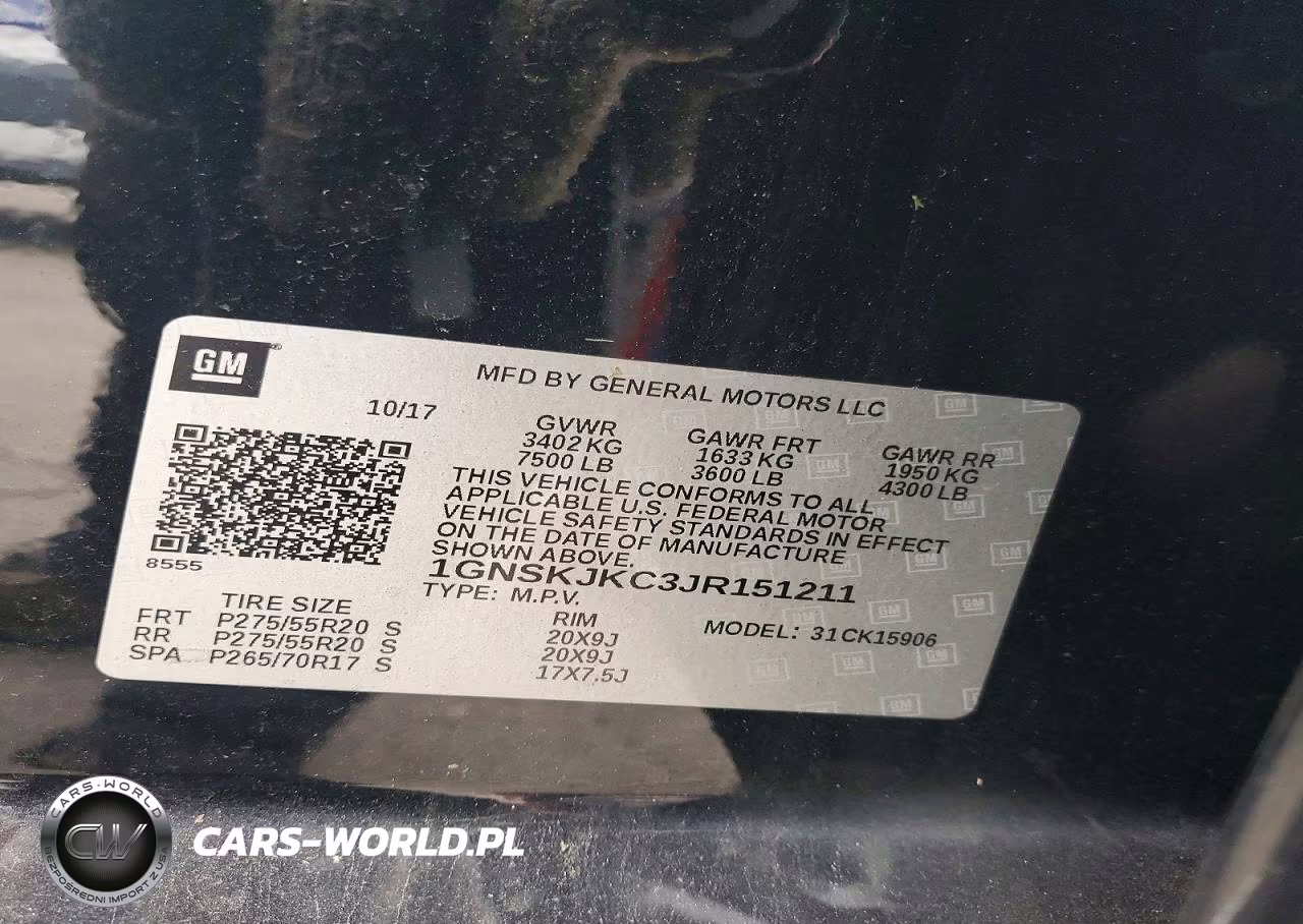 2018 Chevrolet Suburban K1500 Premier VIN:1GNSKJKC3JR151211 - 13