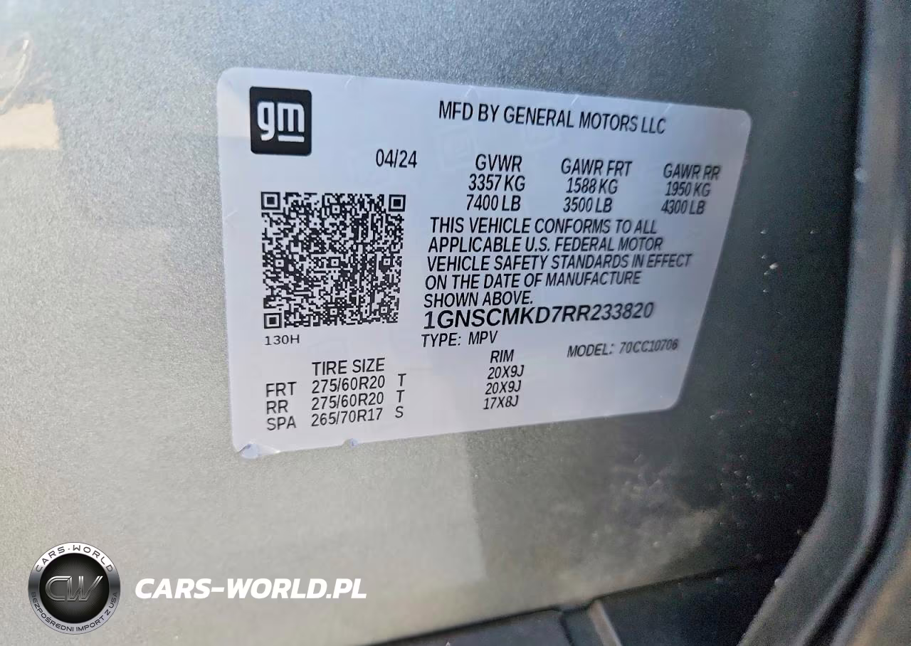 2024 Chev Tahoe C1500 Ls VIN:1GNSCMKD7RR233820 - 12