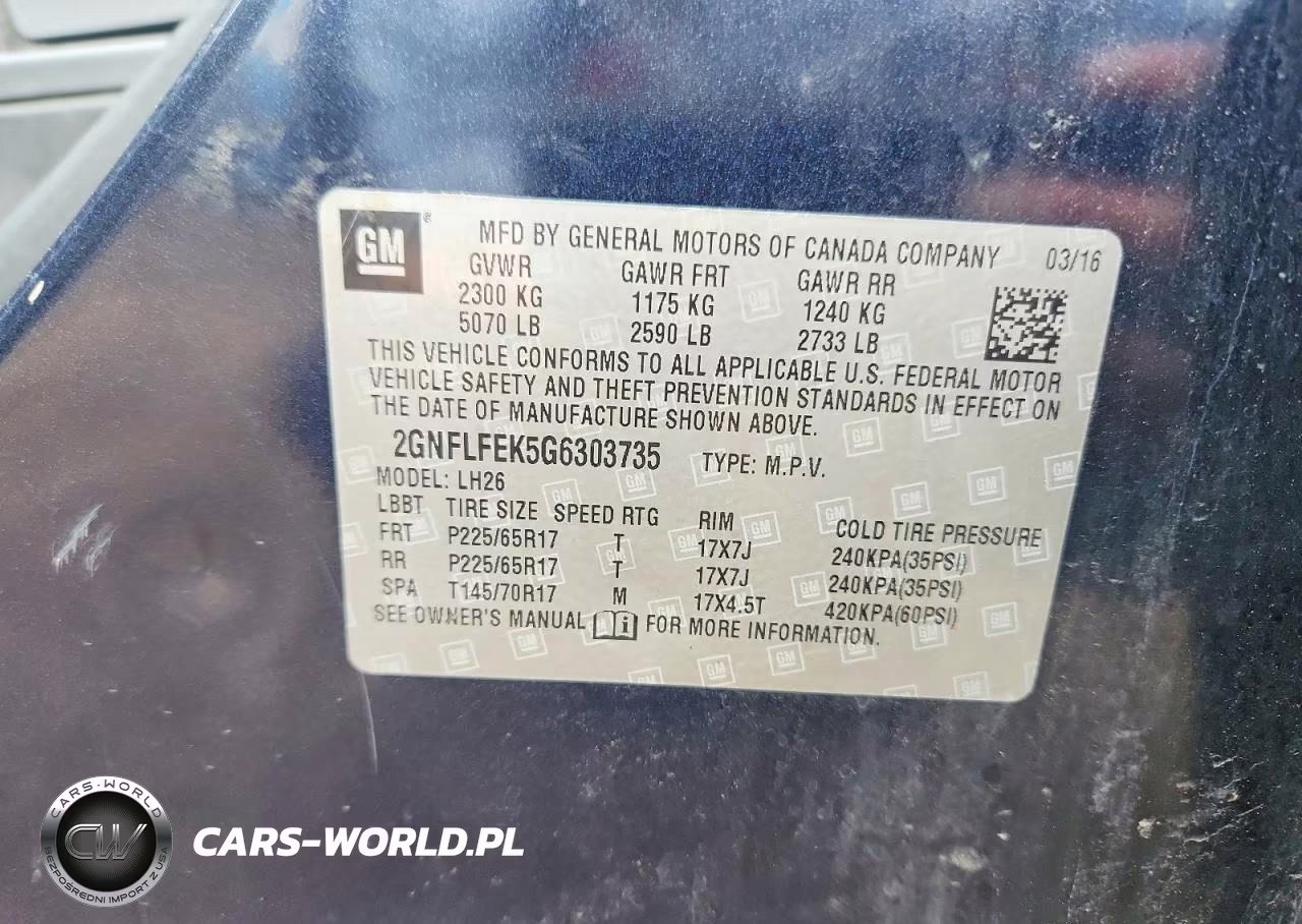 2016 Chevrolet Equinox Lt VIN:2GNFLFEK5G6303735 - 13