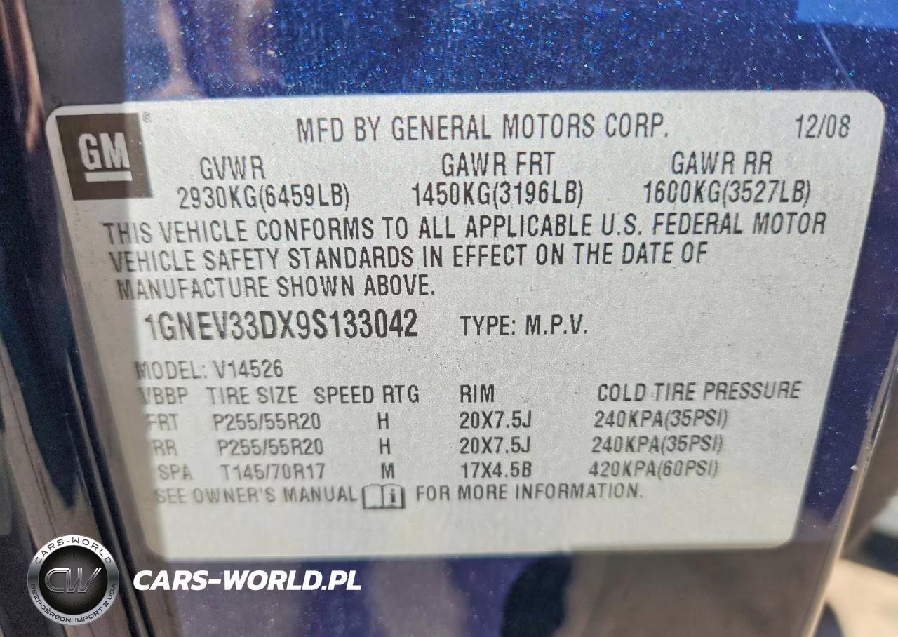 2009 Chevrolet Traverse Ltz VIN:1GNEV33DX9S133042 - 13