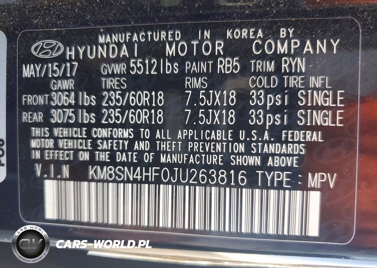 2018 Hyundai Santa Fe Se VIN:KM8SN4HF0JU263816 - 13