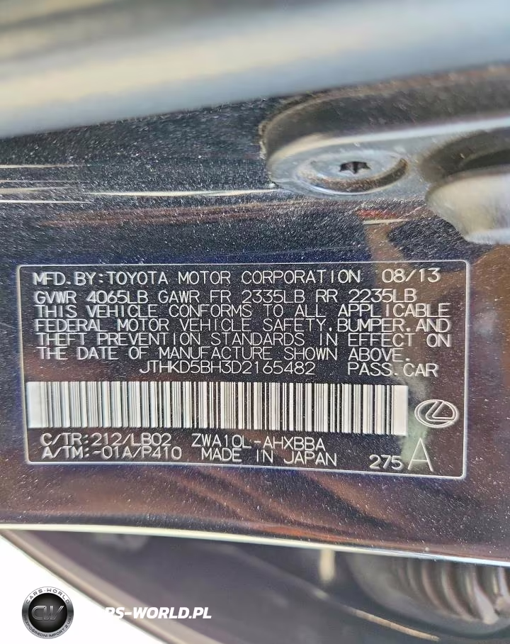 2013 Lexus Ct 200 VIN:JTHKD5BH3D2165482 - 12