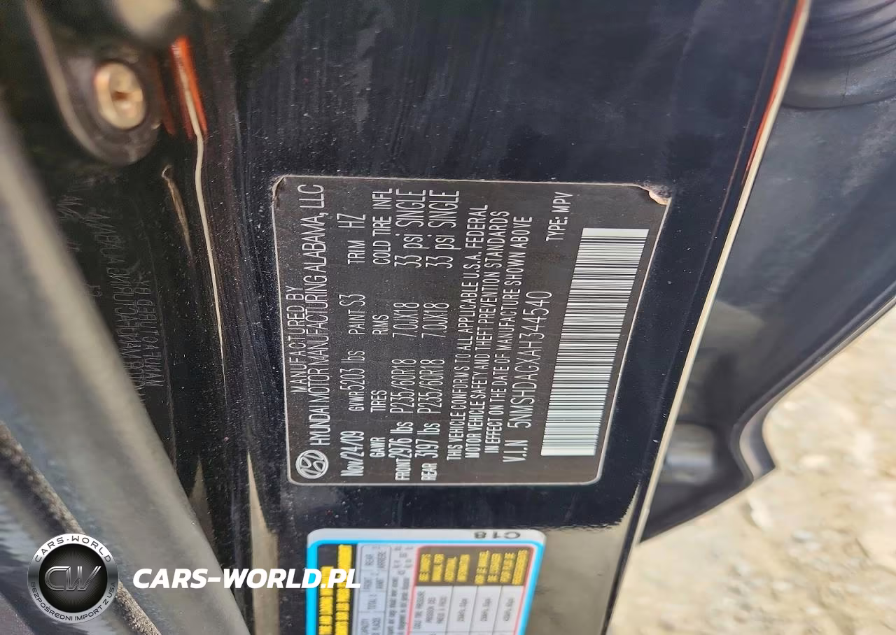2010 Hyundai Sf Ltd VIN:5NMSHDAGXAH344540 - 13