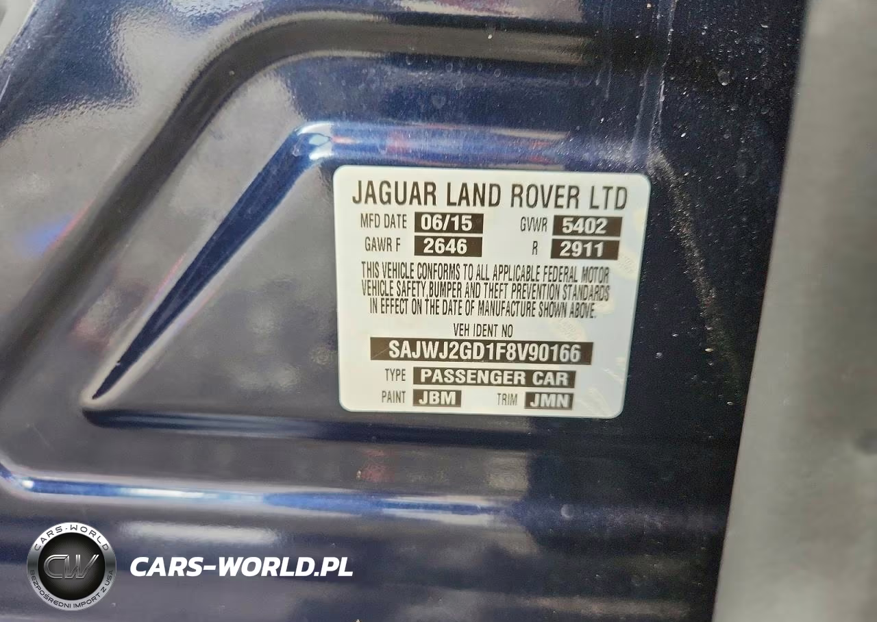 2015 Jaguar Xjl Portfolio VIN:SAJWJ2GD1F8V90166 - 12