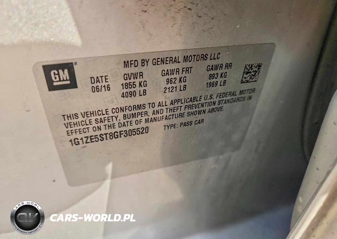 2016 Chevrolet Malibu Lt VIN:1G1ZE5ST8GF305520 - 12