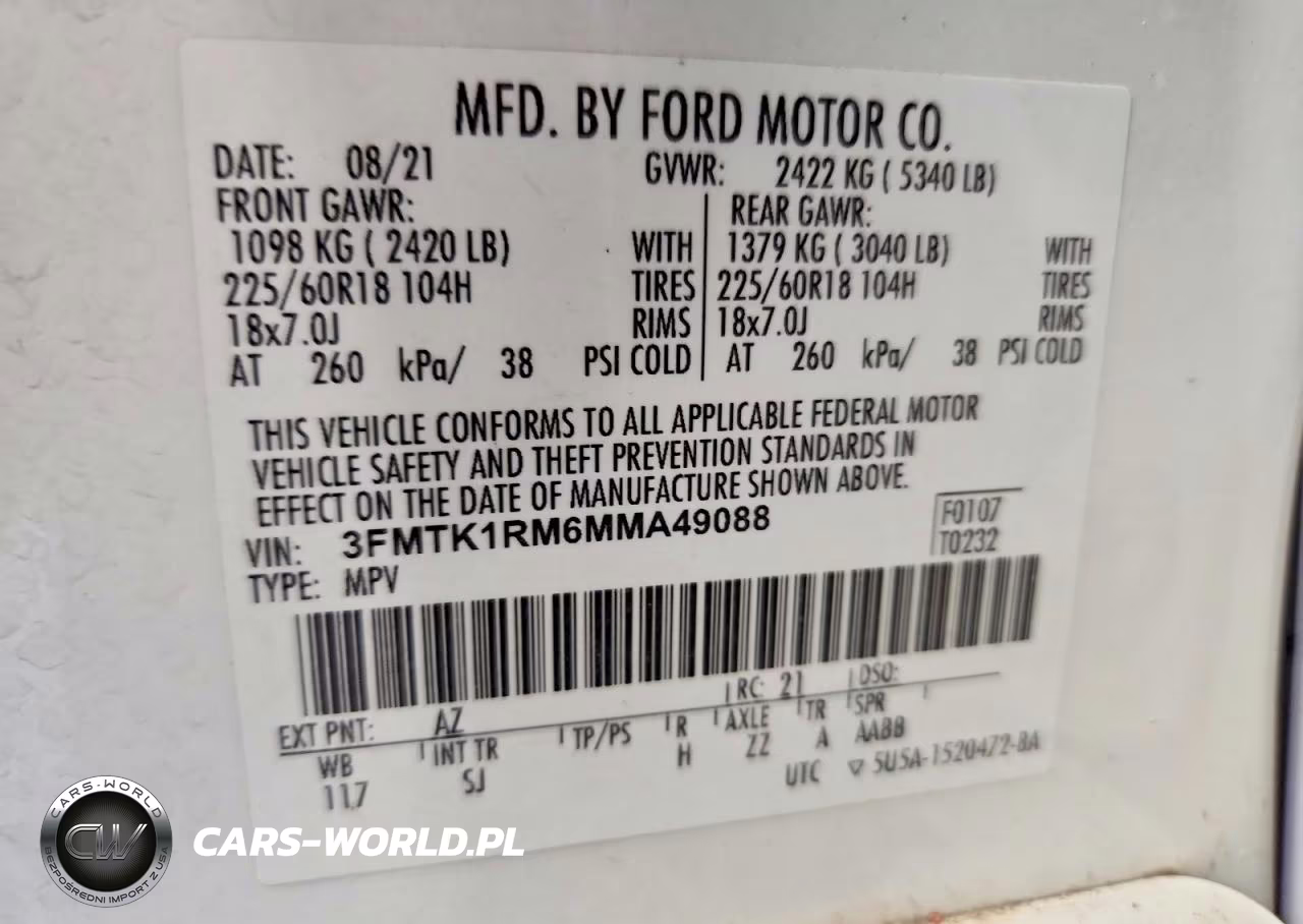 2021 Ford Mustang Mach-E Select VIN:3FMTK1RM6MMA49088 - 13