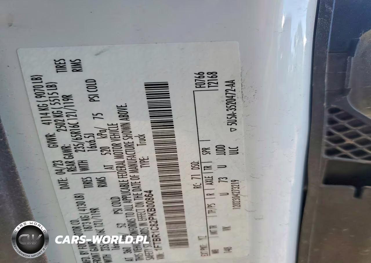 2023 Ford Transit T-250 Delivery Van VIN:1FTBR1C82PKB00864 - 13