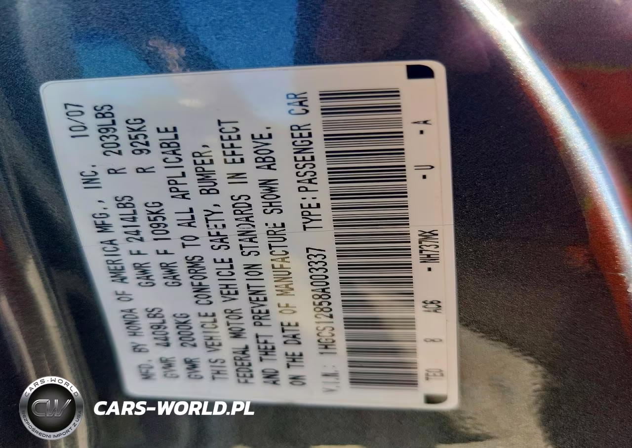 2008 Honda Accord Exl VIN:1HGCS12858A003337 - 12