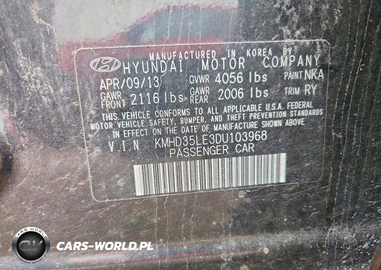 2013 Hyundai Elantra Gt Base VIN:KMHD35LE3DU103968 - 12