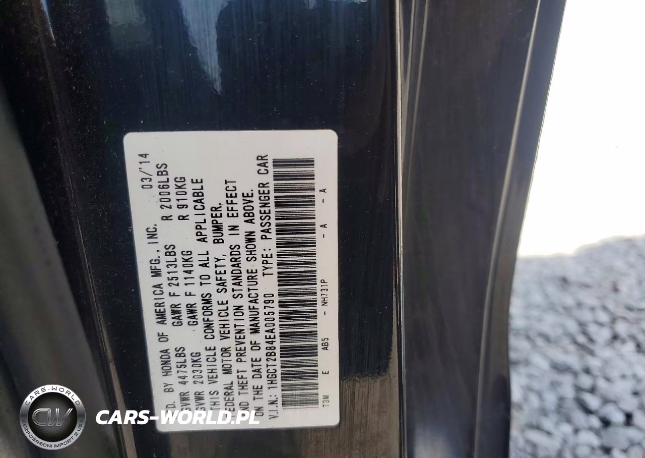 2014 Honda Accord Exl VIN:1HGCT2B84EA005790 - 13