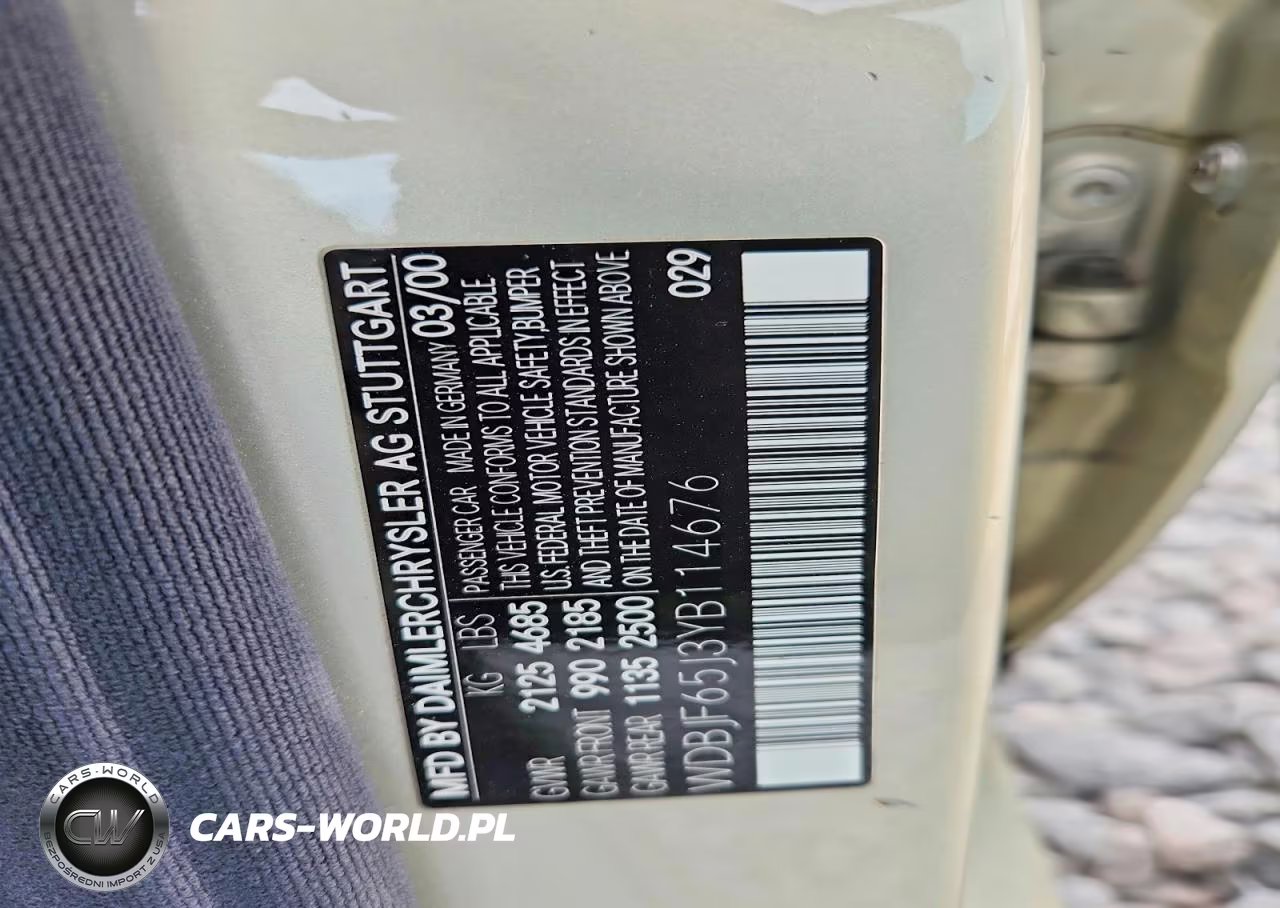 2000 Mercedes-Benz E 320 VIN:WDBJF65J3YB114676 - 12