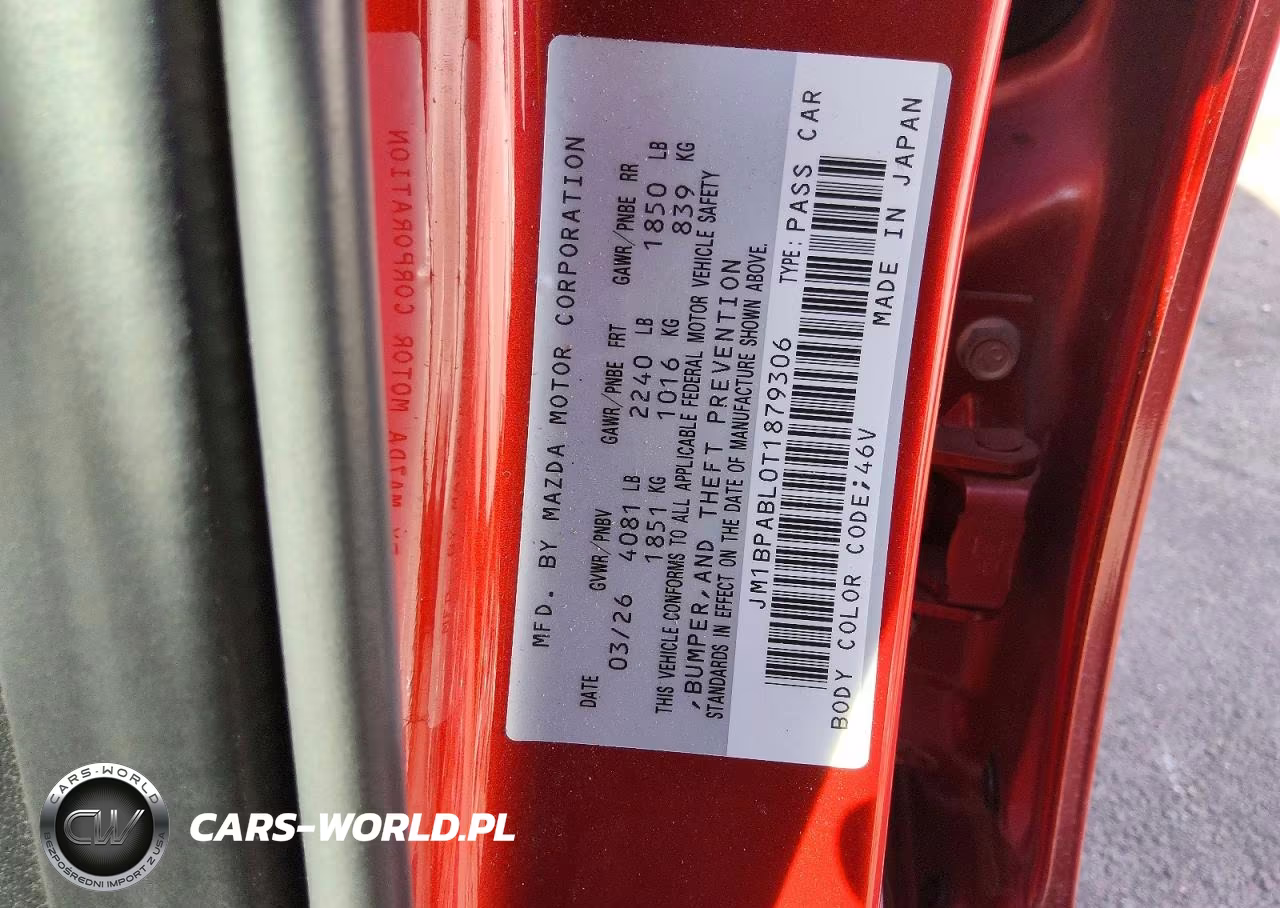 2026 Mazda 3 Select Sport VIN:JM1BPABL0T1879306 - 12