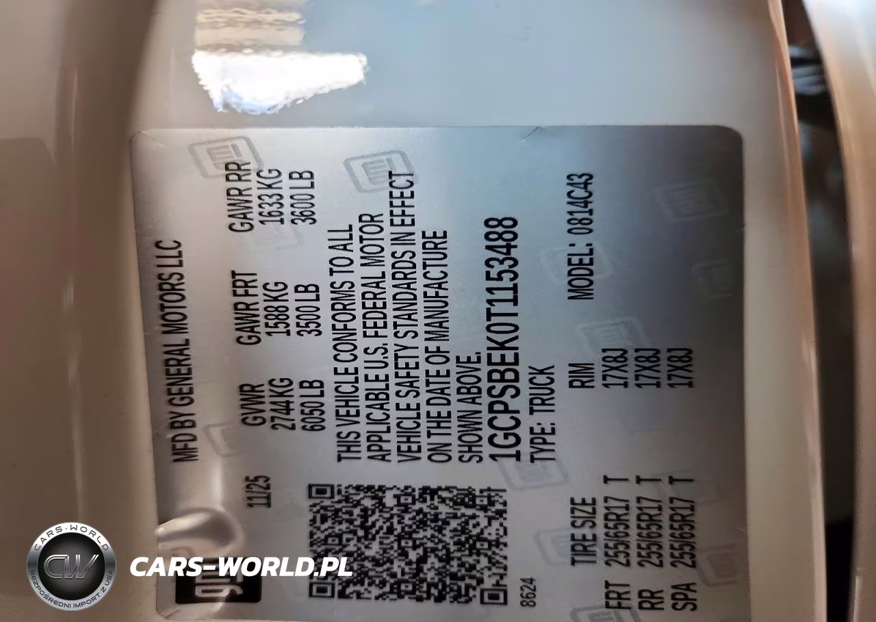 2026 Chevrolet Colorado VIN:1GCPSBEK0T1153488 - 12