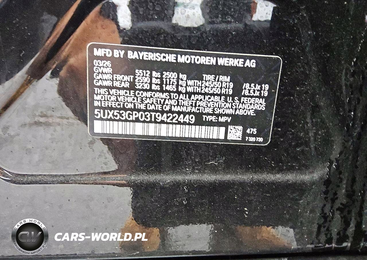 2026 B M W X Series X3 4D Suv 30 xDrive Msport VIN:5UX53GP03T9422449 - 14