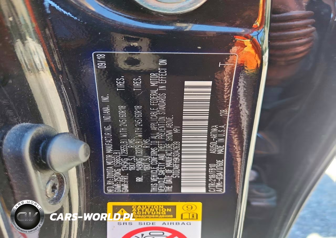 2019 Toyota Highlander Le VIN:5TDZARFH9KS042639 - 13