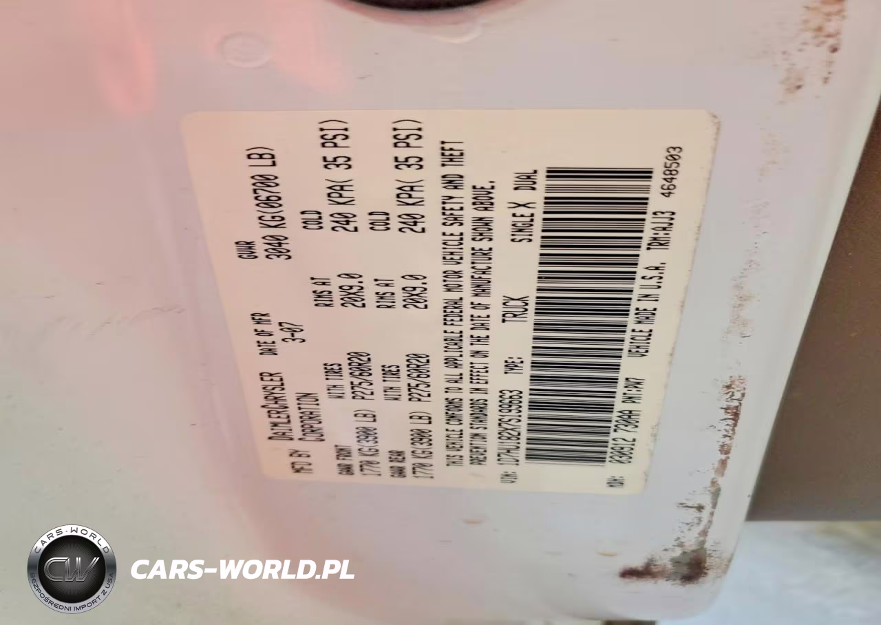 2007 Dodge Ram 1500 St VIN:1D7HU182X7S199663 - 12