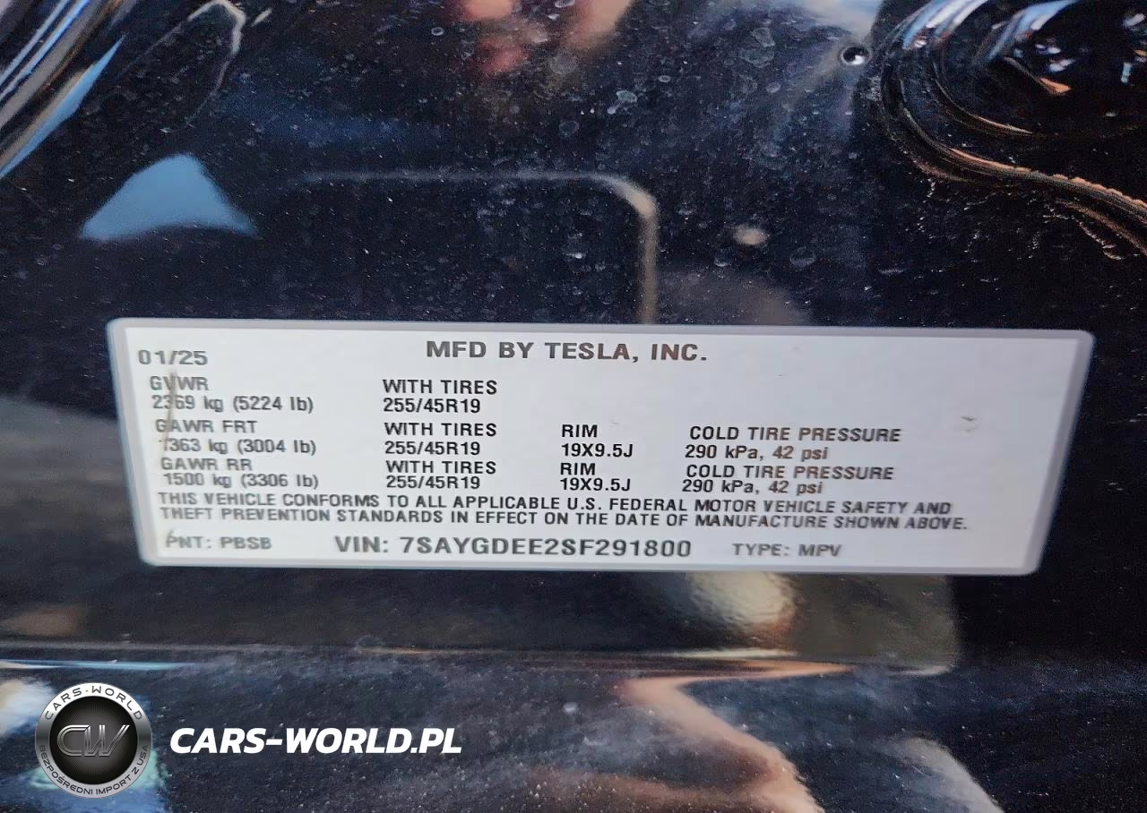 2025 Tesla Model Y VIN:7SAYGDEE2SF291800 - 12