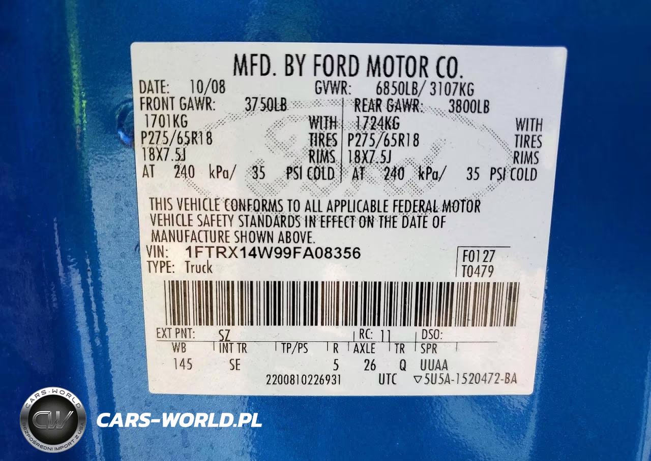2009 Ford F150 Super Cab VIN:1FTRX14W99FA08356 - 12