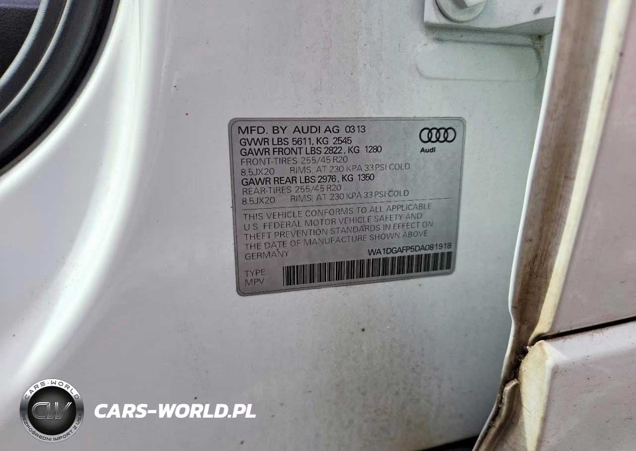 2013 Audi Q5 Premium Plus VIN:WA1DGAFP5DA081918 - 13