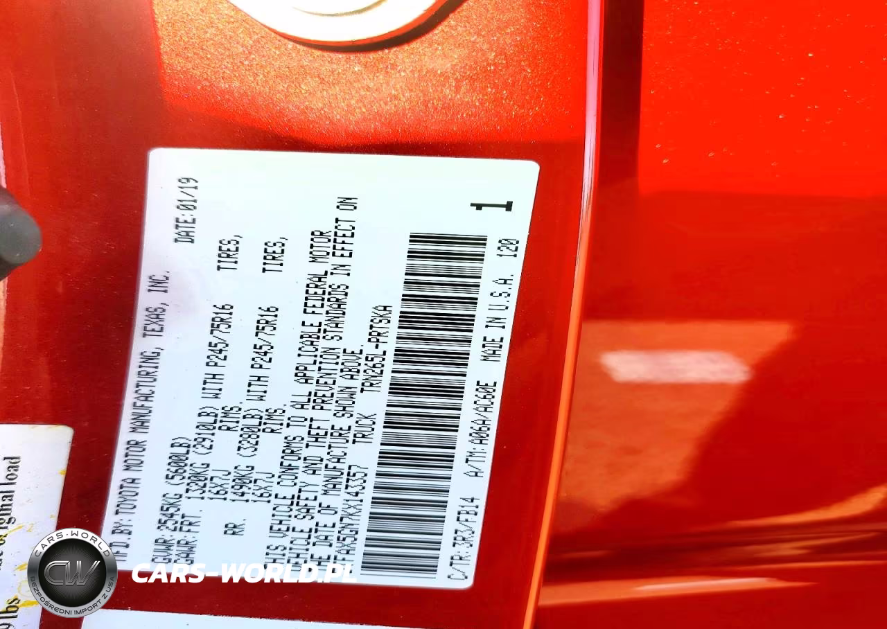 2019 Toyota Tacoma Sr VIN:5TFAX5GN7KX143357 - 12