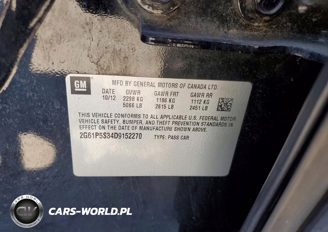 2013 Cadillac Xts Luxury Collection VIN:2G61P5S34D9152270 - 12
