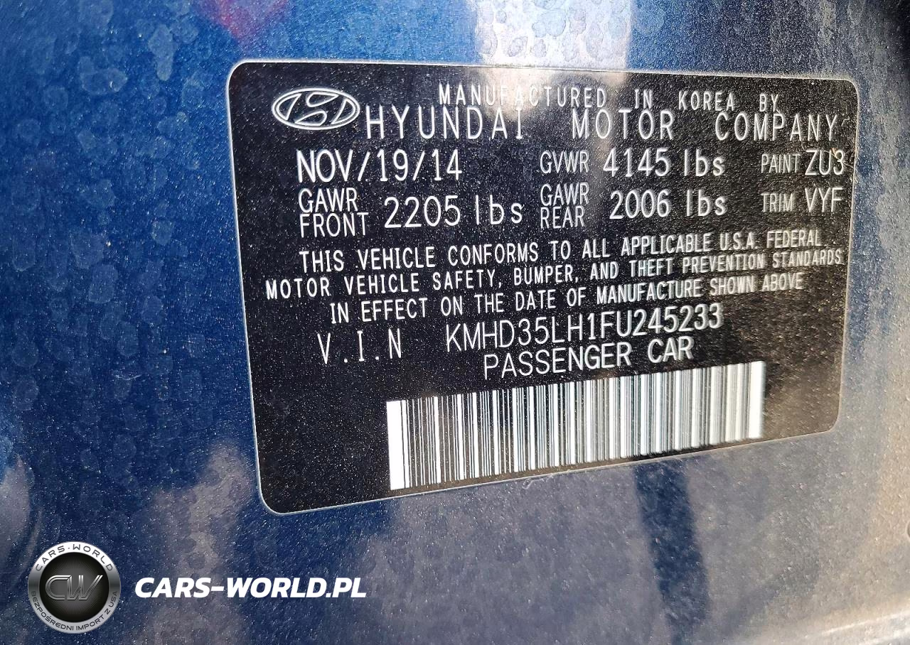 2015 Hyundai Elantra Gt Base VIN:KMHD35LH1FU245233 - 13