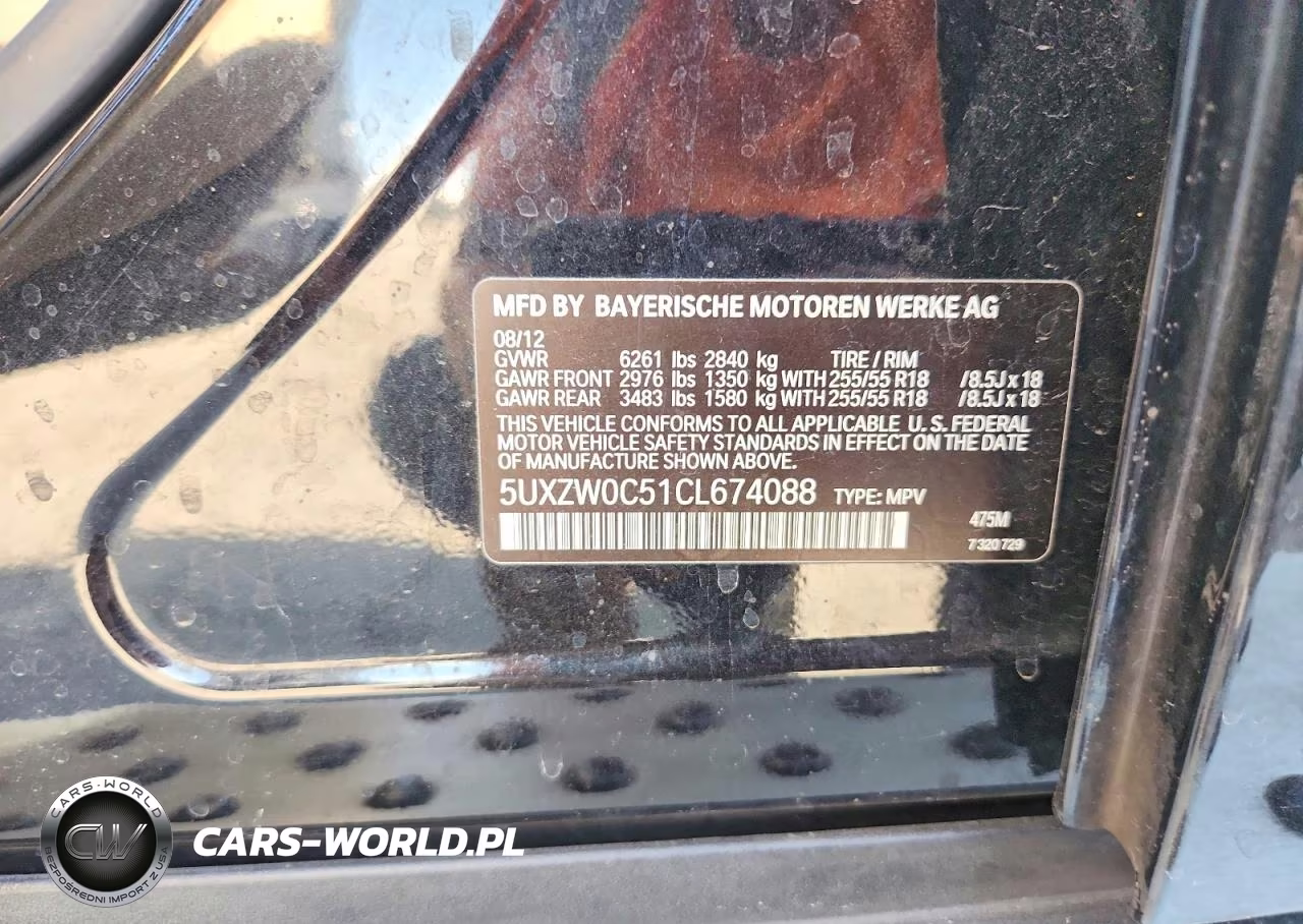 2012 BMW X5 xDrive35D VIN:5UXZW0C51CL674088 - 12