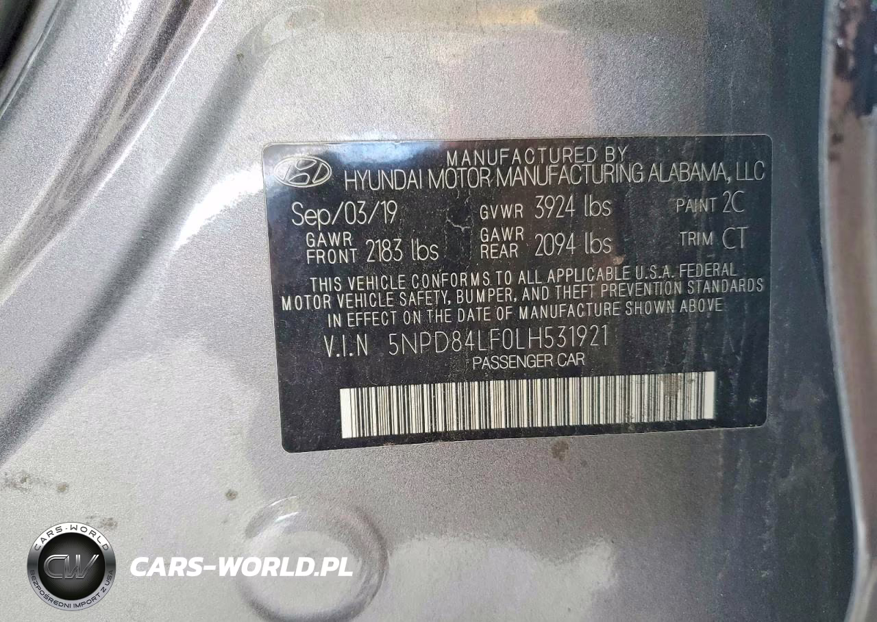 2020 Hyundai Elantra Sel VIN:5NPD84LF0LH531921 - 12