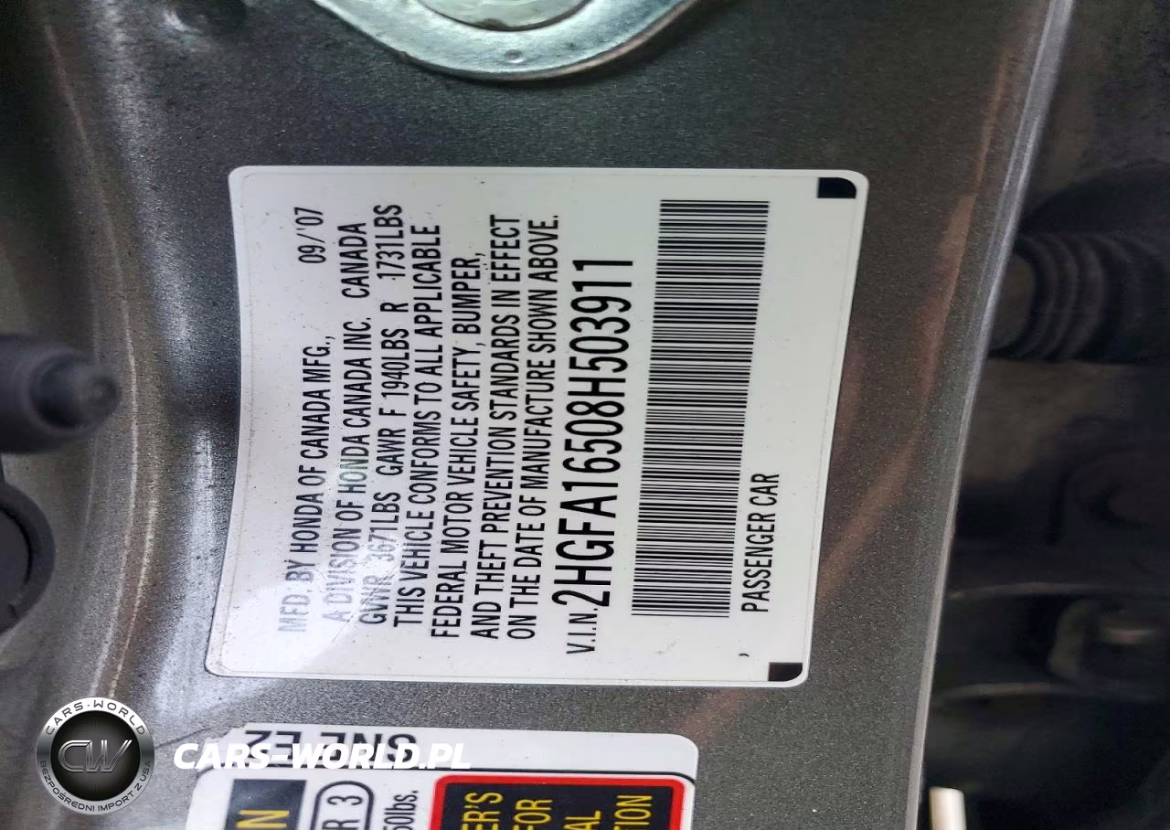 2008 Honda Civic Lx VIN:2HGFA16508H503911 - 13