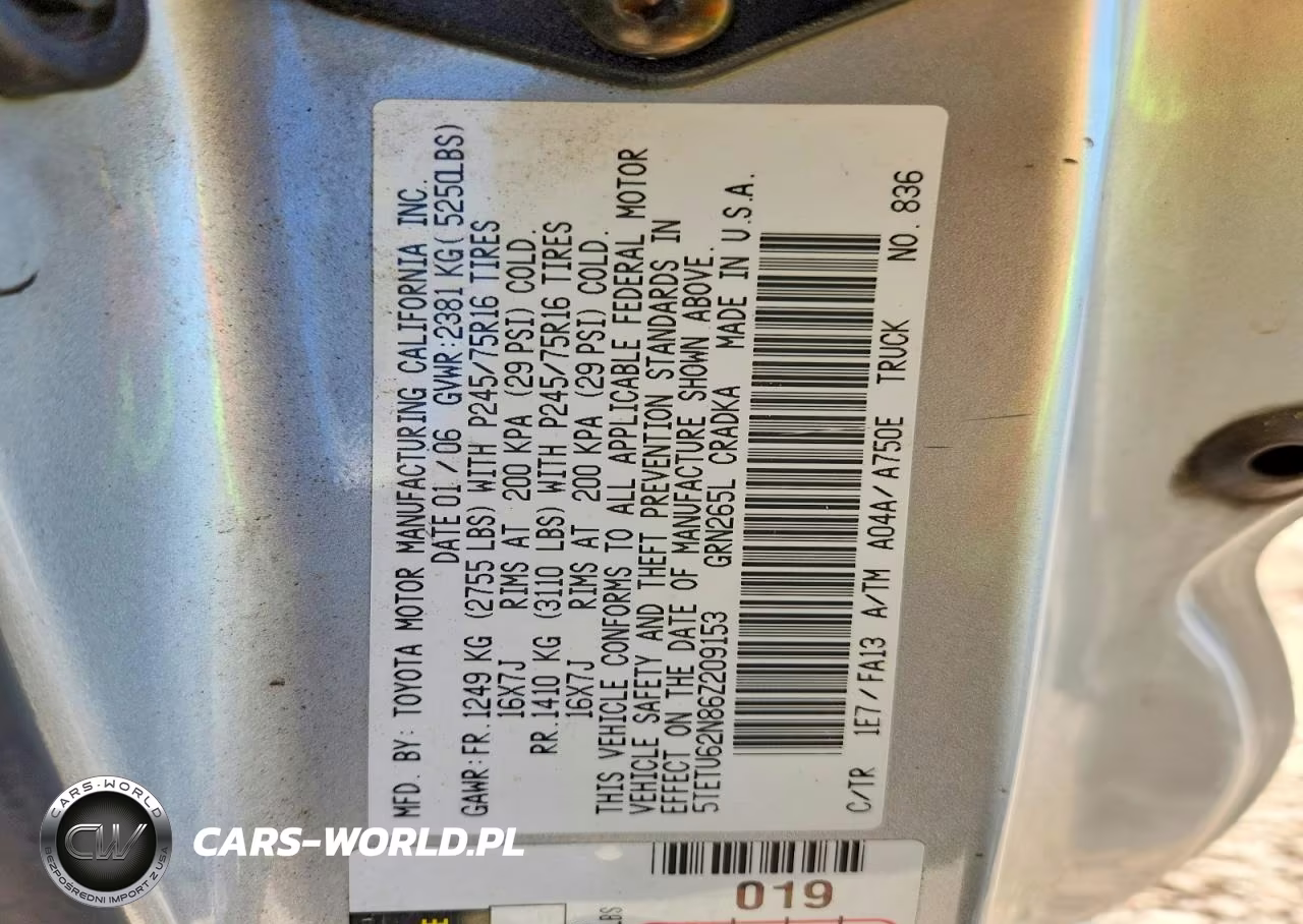 2006 Toyota Tacoma Prerunner Access Cab VIN:5TETU62N86Z209153 - 12