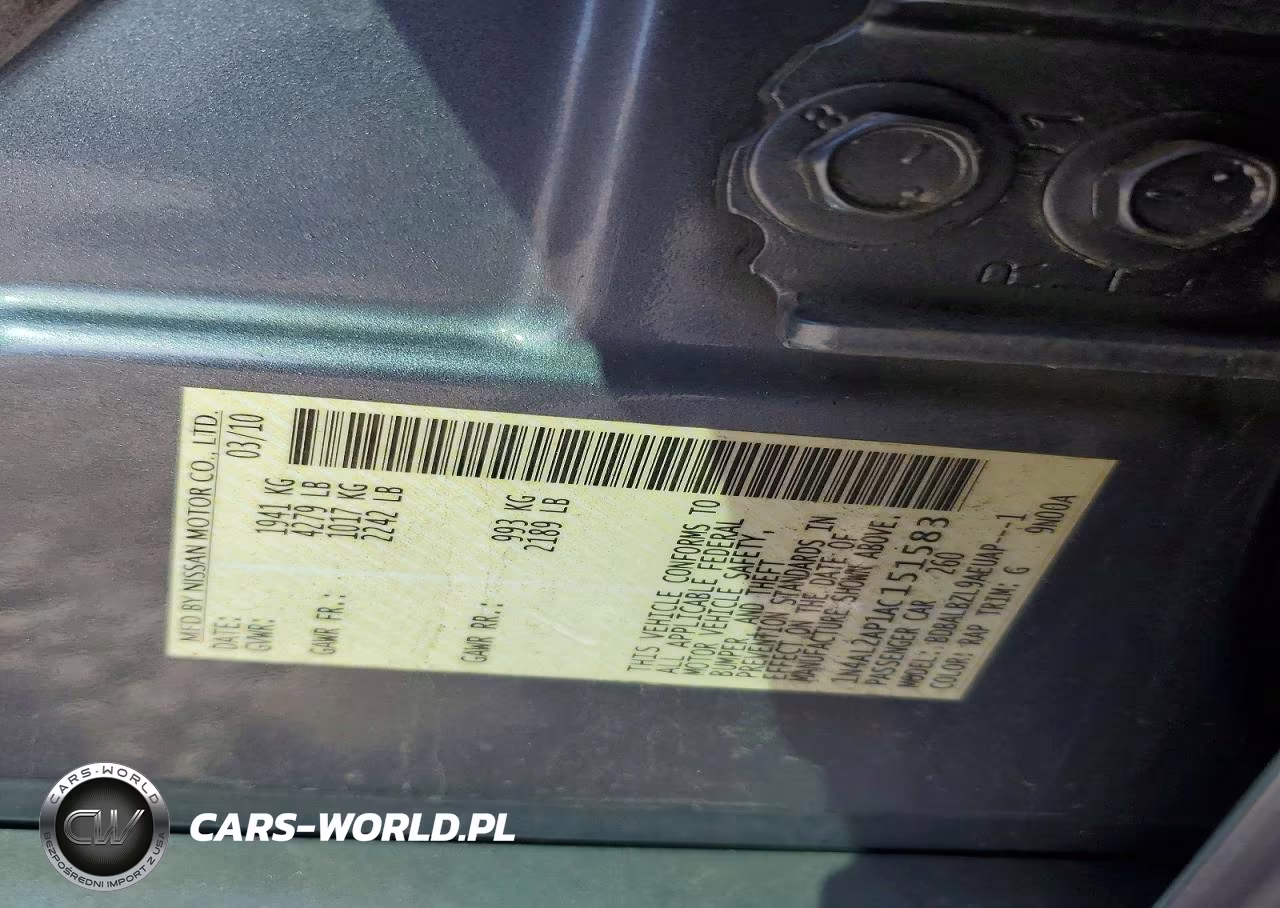 2010 Nissan Altima 2.5 VIN:1N4AL2AP1AC151583 - 12