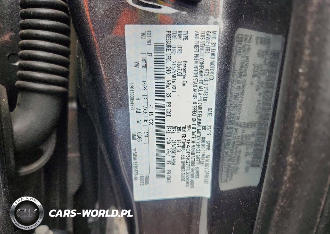 2015 Ford Focus Se VIN:1FADP3K27FL252063 - 12