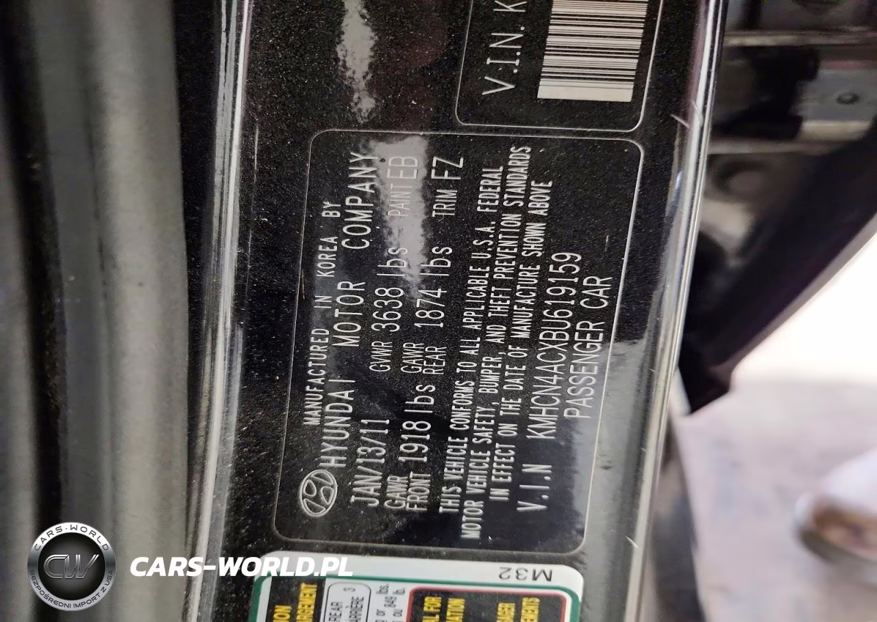 2011 Hyundai Accent Gls VIN:KMHCN4ACXBU619159 - 12