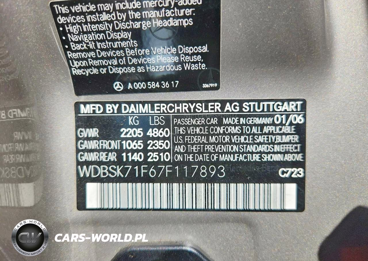 2007 Mercedes-Benz Sl 550 VIN:WDBSK71F67F117893 - 12