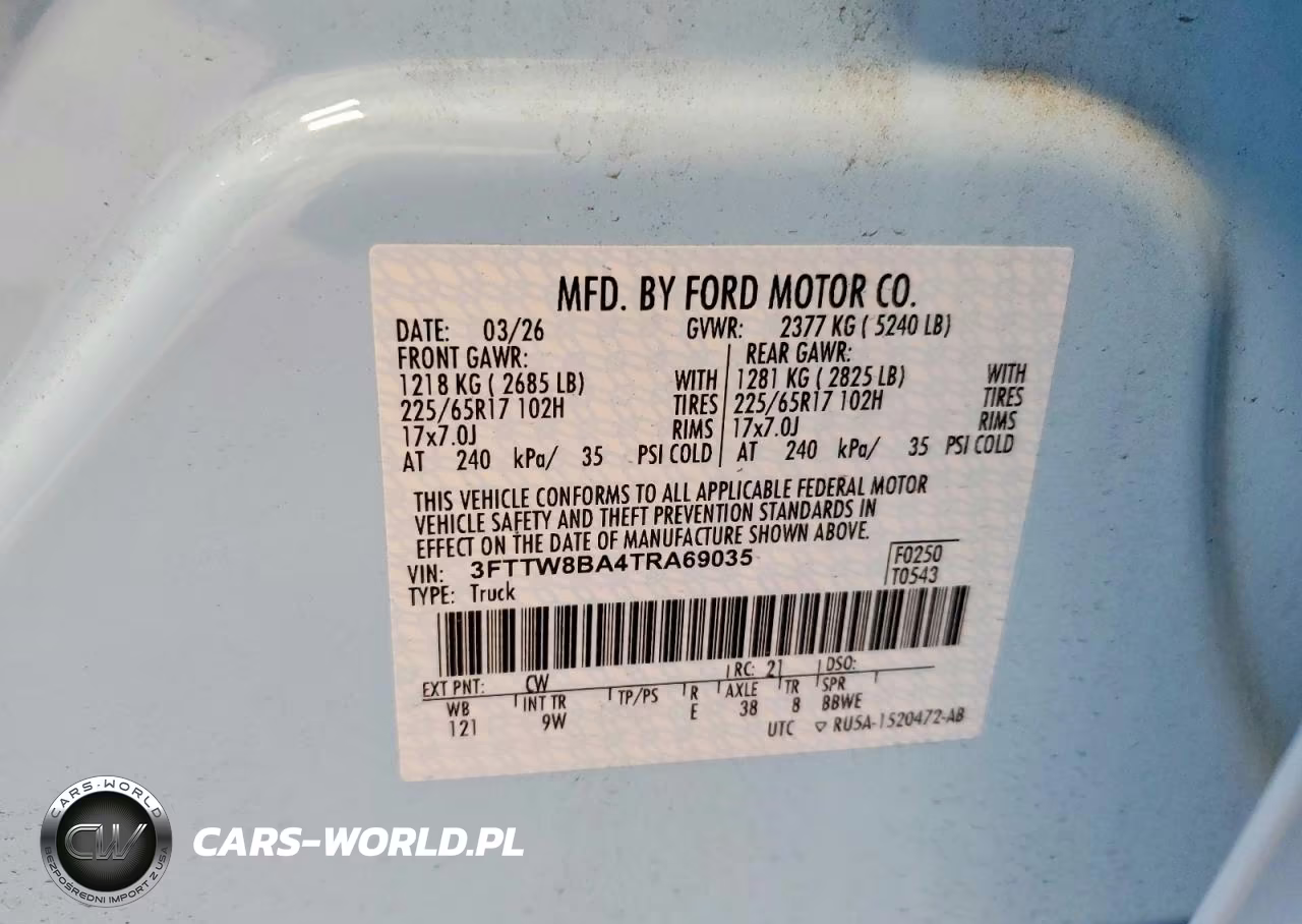 2026 Ford Maverick Xl VIN:3FTTW8BA4TRA69035 - 12