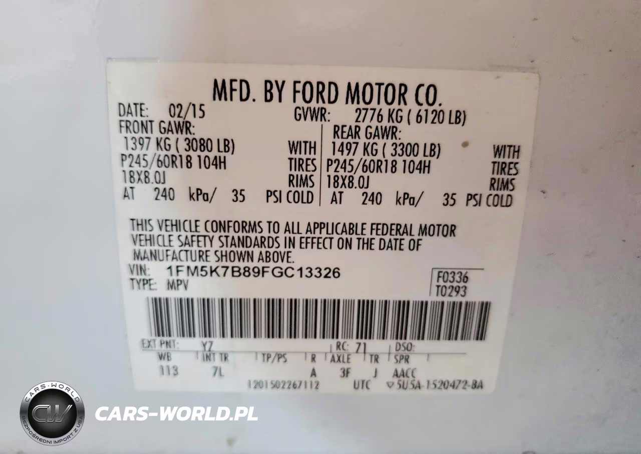 2015 Ford Explorer VIN:1FM5K7B89FGC13326 - 14
