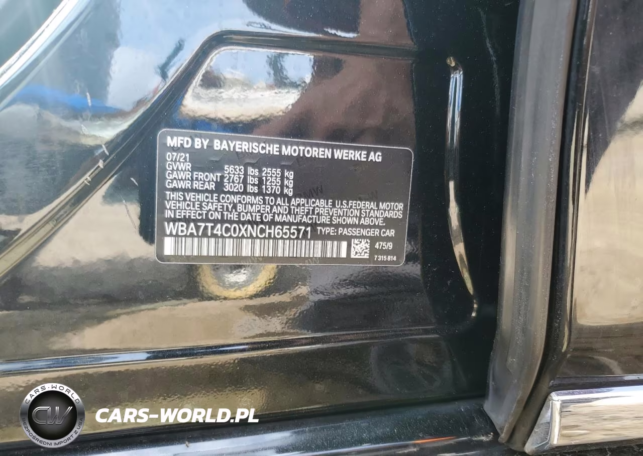 2022 BMW 740 Xi VIN:WBA7T4C0XNCH65571 - 12