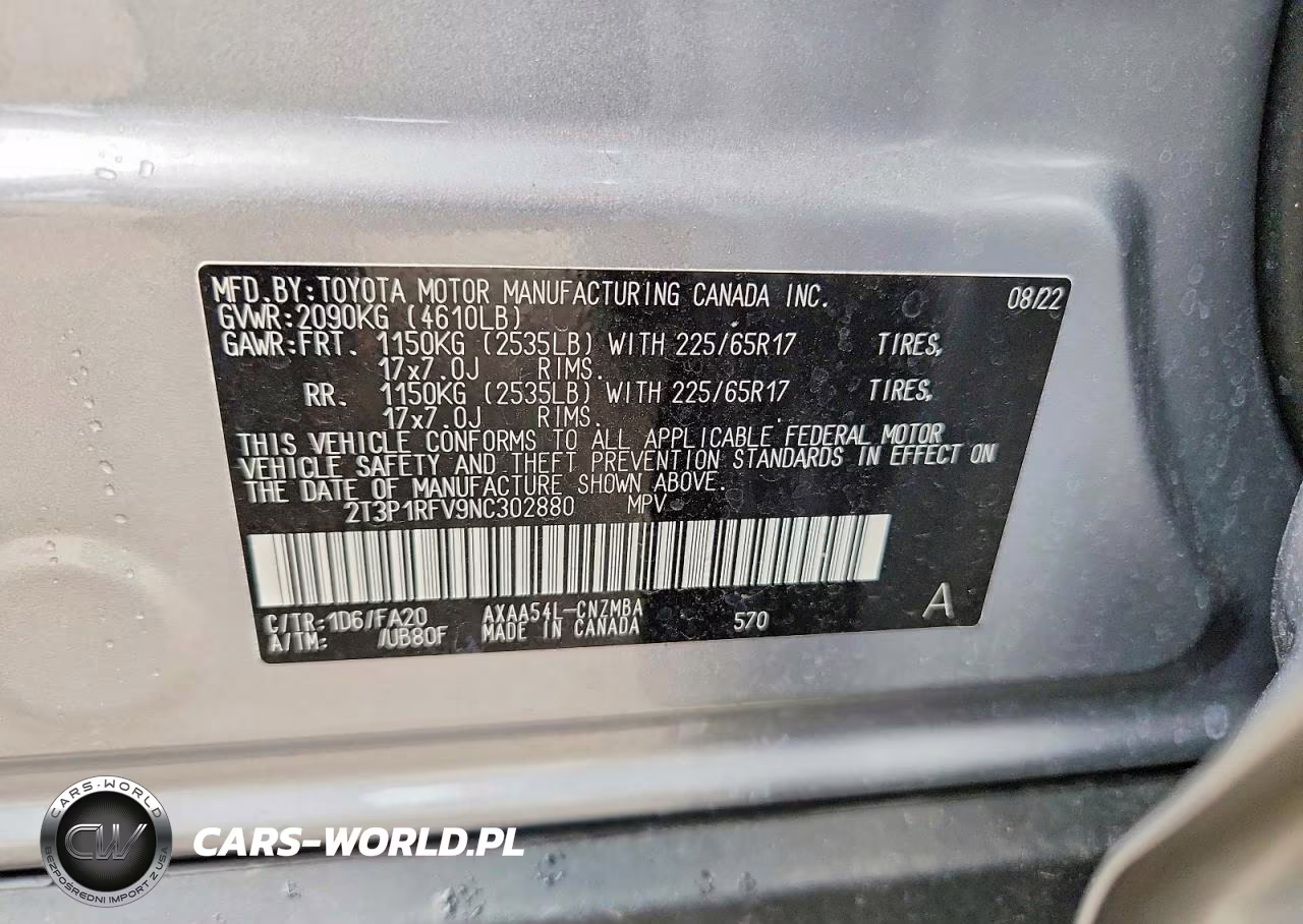 2022 Toyota Rav4 Xle VIN:2T3P1RFV9NC302880 - 13